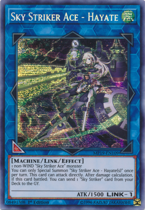 Sky Striker Ace - Hayate [MP19-EN109] Prismatic Secret Rare | Mega City Incorporated