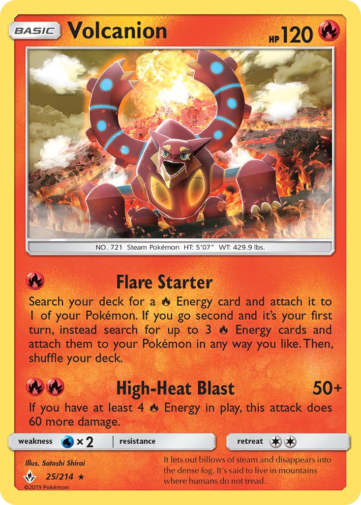 Volcanion (25/214) (Theme Deck Exclusive) [Sun & Moon: Unbroken Bonds] | Mega City Incorporated