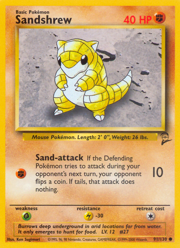 Sandshrew (91/130) [Base Set 2] | Mega City Incorporated