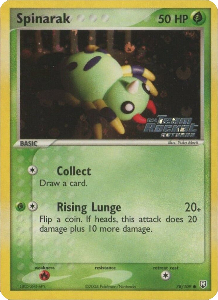 Spinarak (78/109) (Stamped) [EX: Team Rocket Returns] | Mega City Incorporated