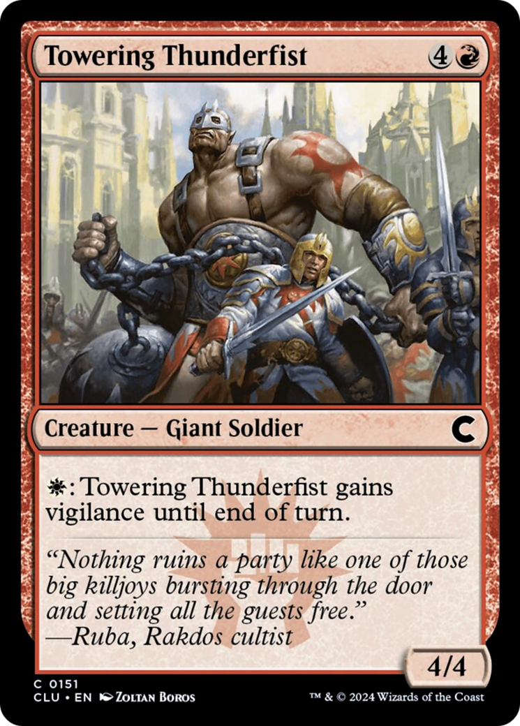 Towering Thunderfist [Ravnica: Clue Edition] | Mega City Incorporated