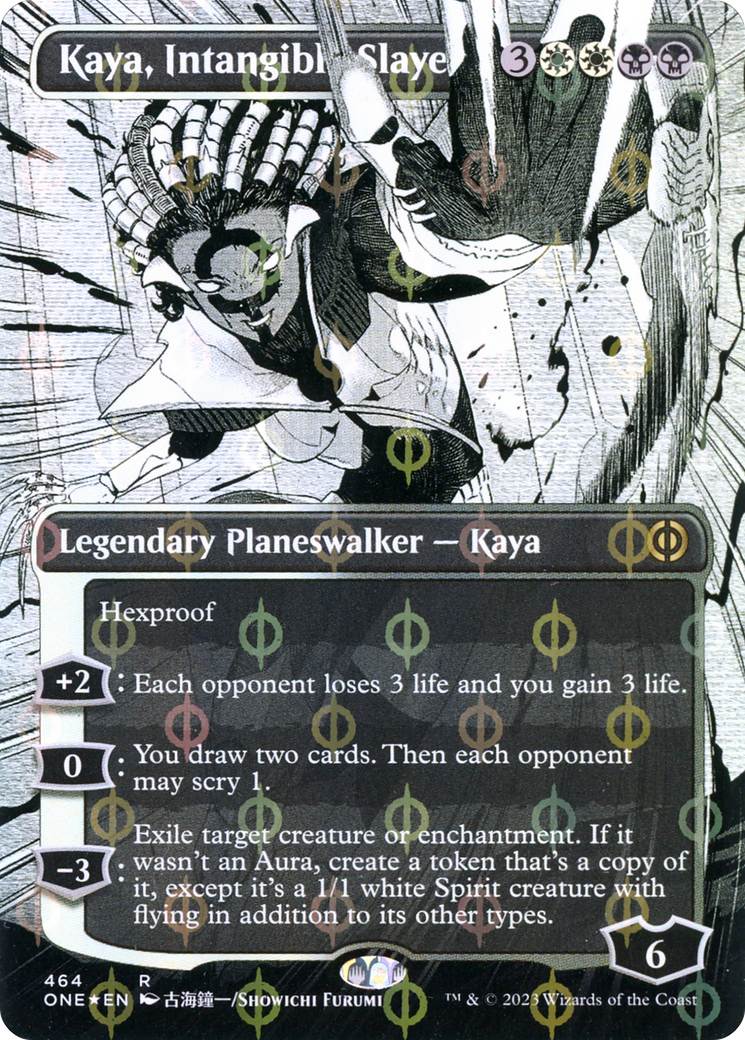 Kaya, Intangible Slayer (Borderless Manga Step-and-Compleat Foil) [Phyrexia: All Will Be One] | Mega City Incorporated