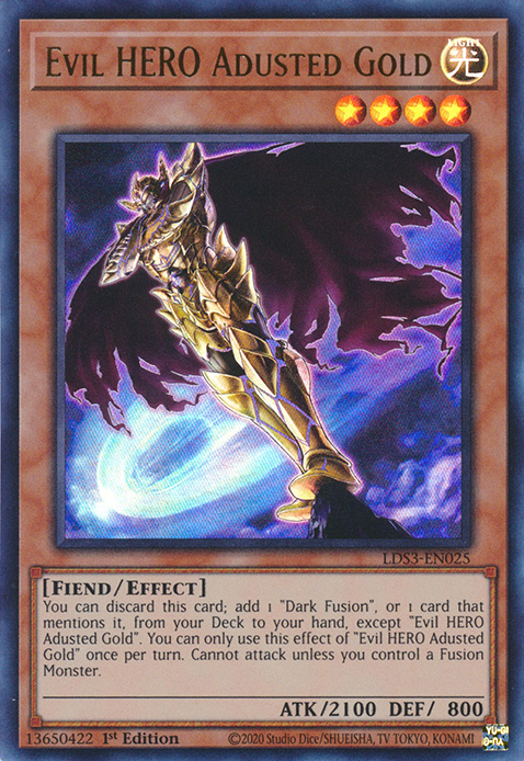 Evil HERO Adusted Gold [LDS3-EN025] Ultra Rare | Mega City Incorporated