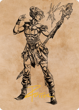 Neera, Wild Mage Art Card (Gold-Stamped Signature) [Commander Legends: Battle for Baldur's Gate Art Series] | Mega City Incorporated