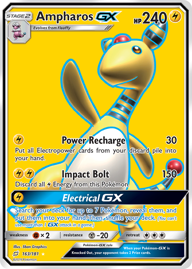 Ampharos GX (163/181) [Sun & Moon: Team Up] | Mega City Incorporated