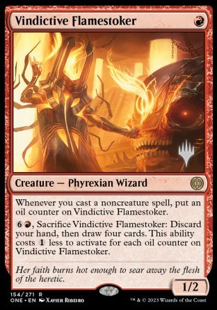 Vindictive Flamestoker (Promo Pack) [Phyrexia: All Will Be One Promos] | Mega City Incorporated