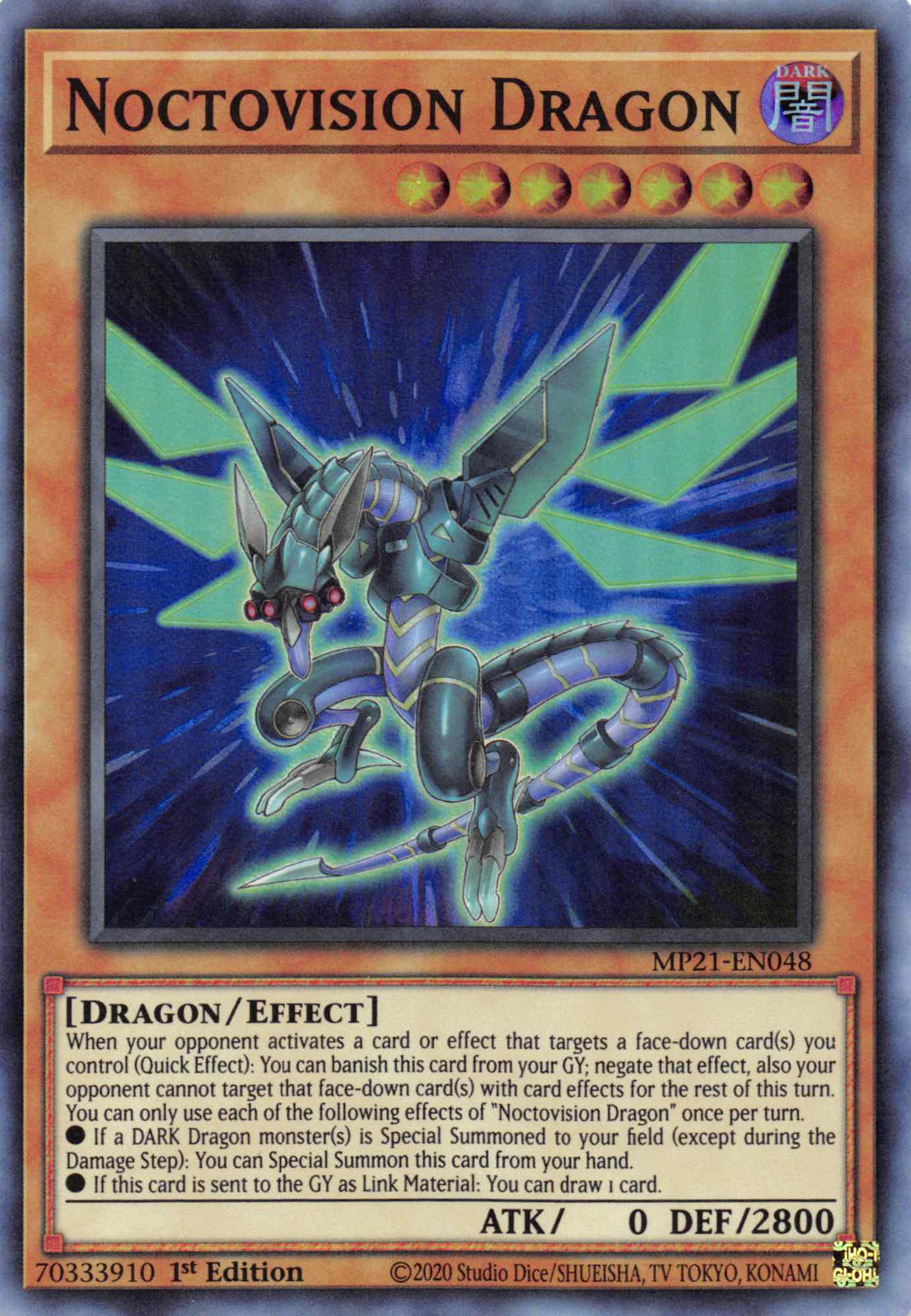 Noctovision Dragon [MP21-EN048] Super Rare | Mega City Incorporated