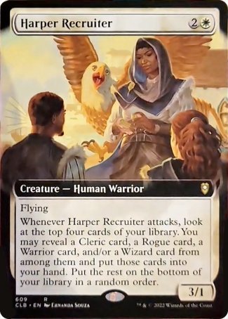 Harper Recruiter (Extended Art) [Commander Legends: Battle for Baldur's Gate] | Mega City Incorporated