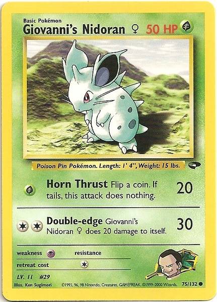 Giovanni's Nidoran (75/132) (Female) [Gym Challenge Unlimited] | Mega City Incorporated