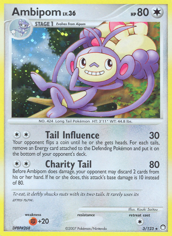 Ambipom (3/123) [Diamond & Pearl: Mysterious Treasures] | Mega City Incorporated