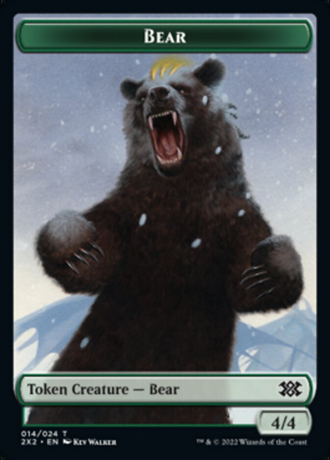 Bear // Knight Double-sided Token [Double Masters 2022 Tokens] | Mega City Incorporated