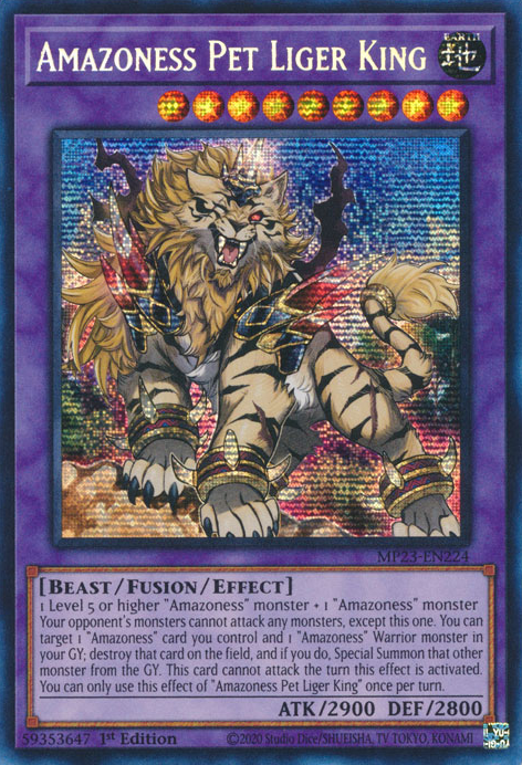 Amazoness Pet Liger King [MP23-EN224] Prismatic Secret Rare | Mega City Incorporated