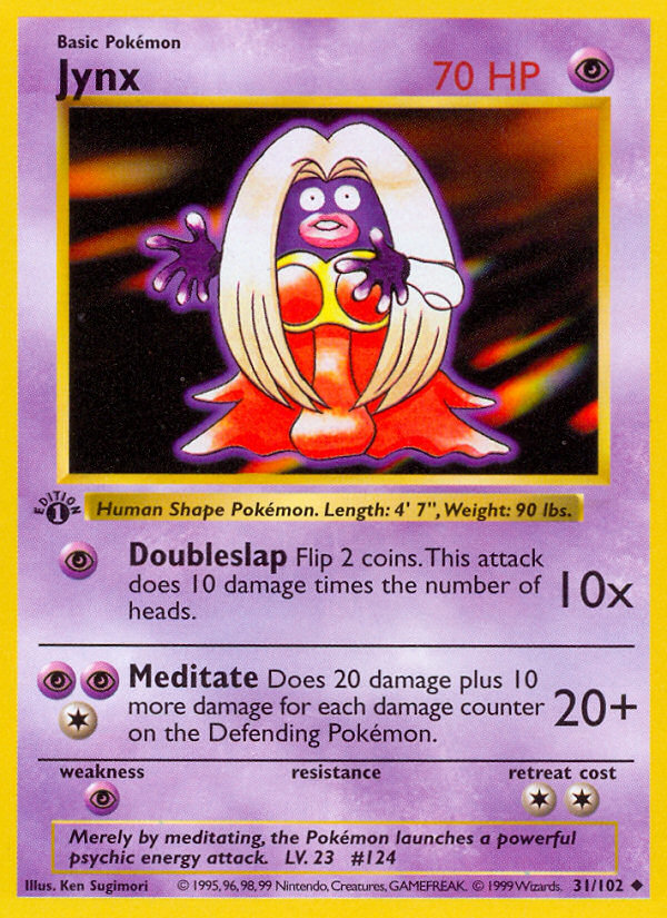 Jynx (31/102) (Shadowless) [Base Set 1st Edition] | Mega City Incorporated