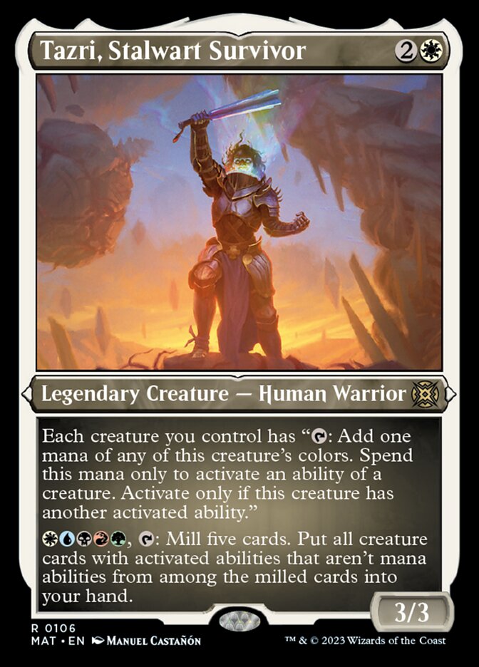 Tazri, Stalwart Survivor (Foil Etched) [March of the Machine: The Aftermath] | Mega City Incorporated