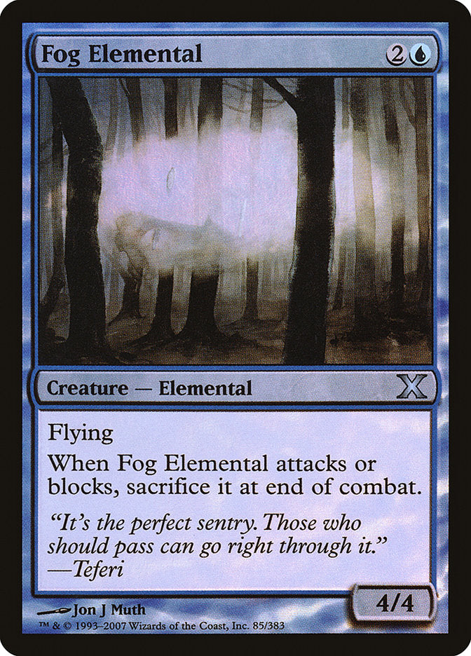 Fog Elemental (Premium Foil) [Tenth Edition] | Mega City Incorporated