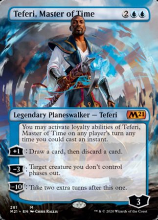 Teferi, Master of Time (Borderless) [Core Set 2021] | Mega City Incorporated