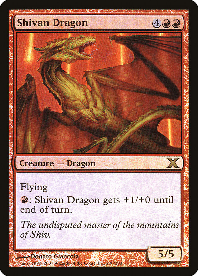 Shivan Dragon (Premium Foil) [Tenth Edition] | Mega City Incorporated