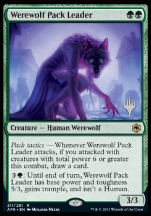 Werewolf Pack Leader (Promo Pack) [Dungeons & Dragons: Adventures in the Forgotten Realms Promos] | Mega City Incorporated