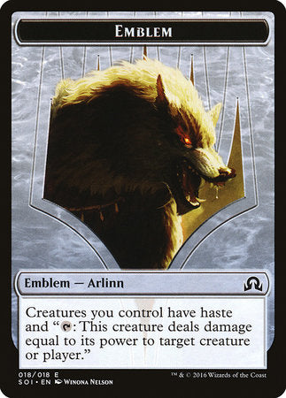 Emblem - Arlinn Kord [Shadows over Innistrad Tokens] | Mega City Incorporated