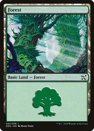 Forest (34) [Duel Decks: Elves vs. Inventors] | Mega City Incorporated