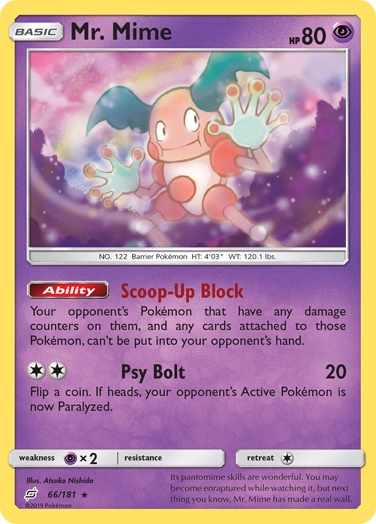 Mr. Mime (66/181) [Sun & Moon: Team Up] | Mega City Incorporated