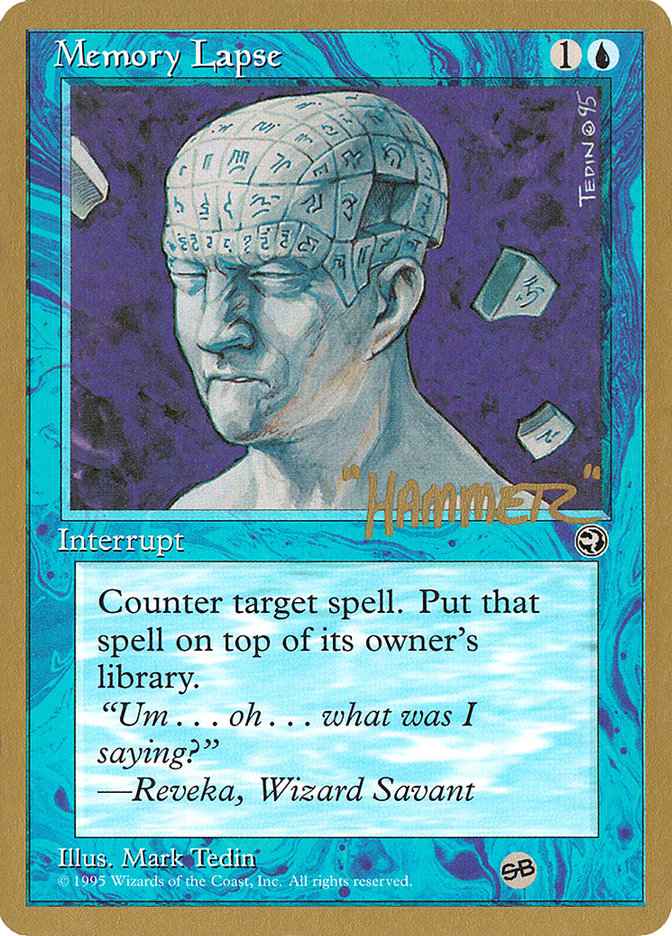 Memory Lapse (Runes) (Shawn "Hammer" Regnier) (SB) [Pro Tour Collector Set] | Mega City Incorporated