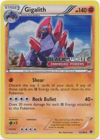 Gigalith (53/98) (Prerelease Promo) [Black & White: Black Star Promos] | Mega City Incorporated