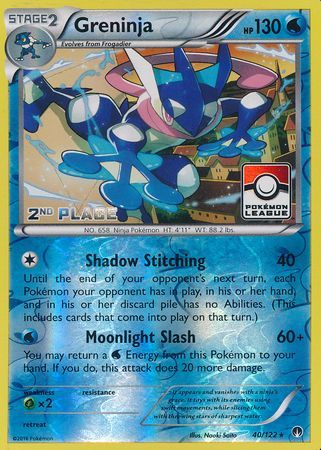 Greninja (40/122) (League Promo 2nd Place) [XY: BREAKpoint] | Mega City Incorporated