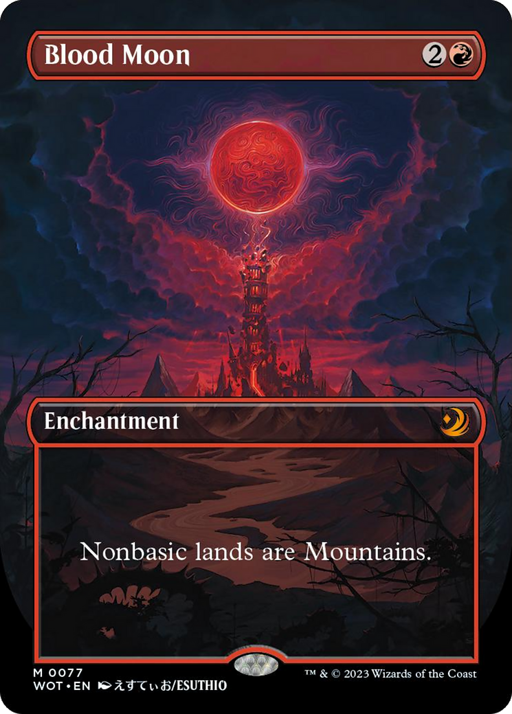 Blood Moon (Anime Borderless) [Wilds of Eldraine: Enchanting Tales] | Mega City Incorporated