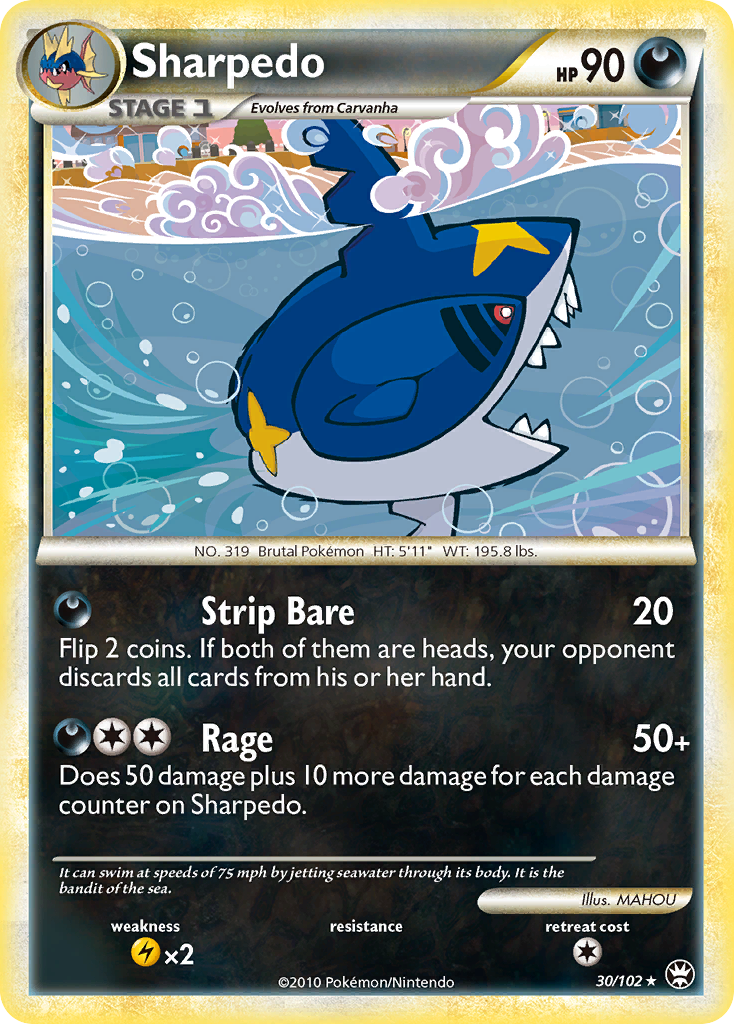 Sharpedo (30/102) [HeartGold & SoulSilver: Triumphant] | Mega City Incorporated