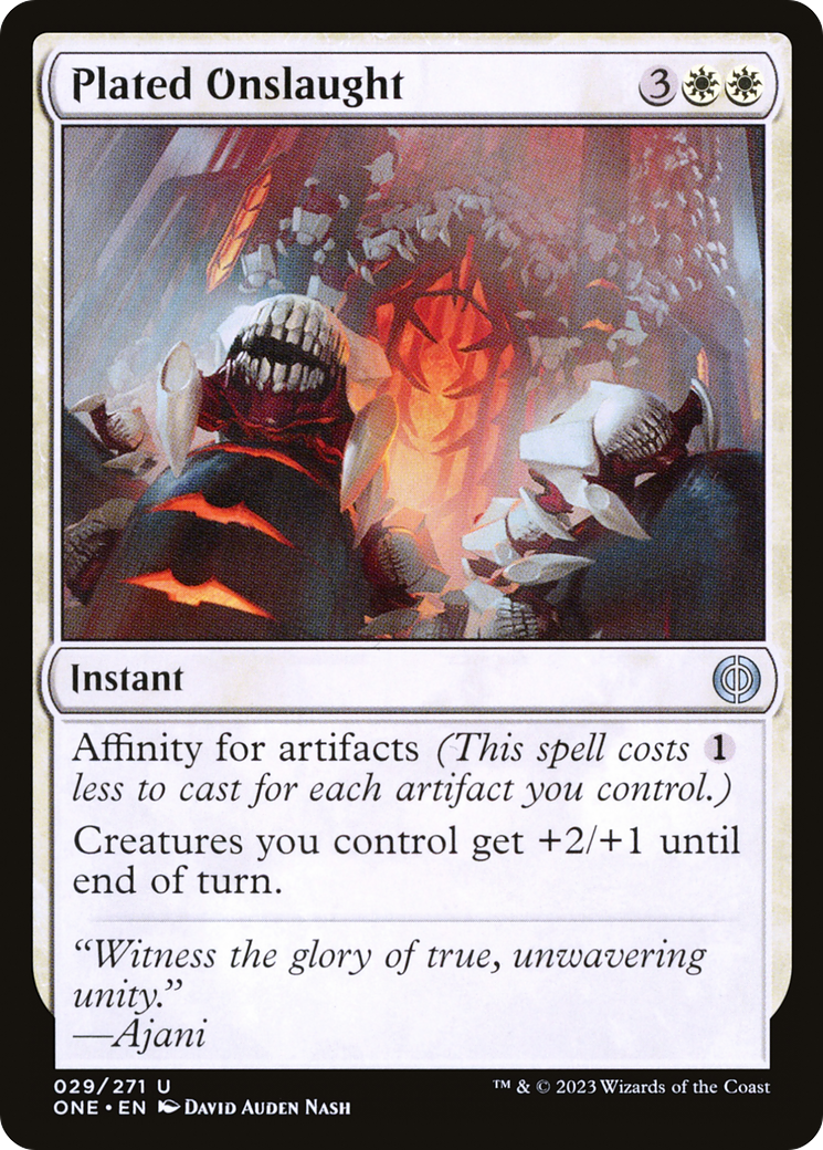 Plated Onslaught [Phyrexia: All Will Be One] | Mega City Incorporated