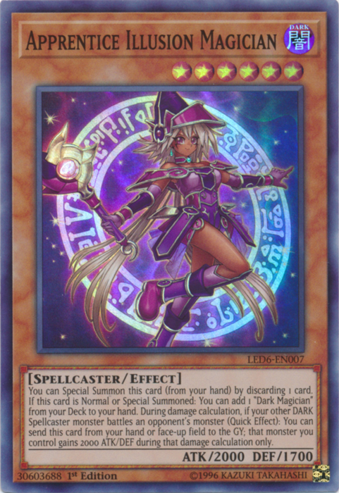 Apprentice Illusion Magician [LED6-EN007] Super Rare | Mega City Incorporated