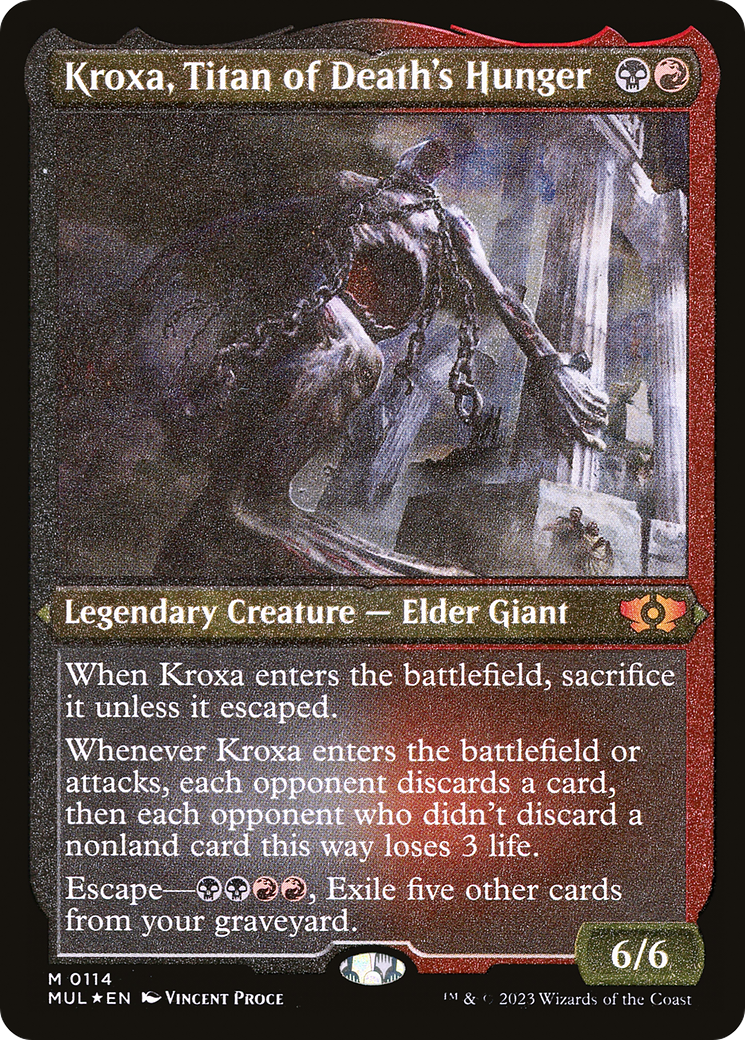 Kroxa, Titan of Death's Hunger (Foil Etched) [Multiverse Legends] | Mega City Incorporated