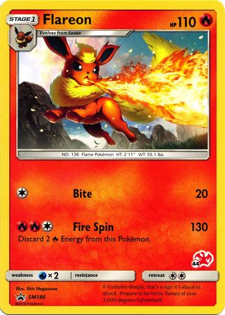 Flareon (SM186) (Charizard Stamp #44) [Battle Academy 2020] | Mega City Incorporated