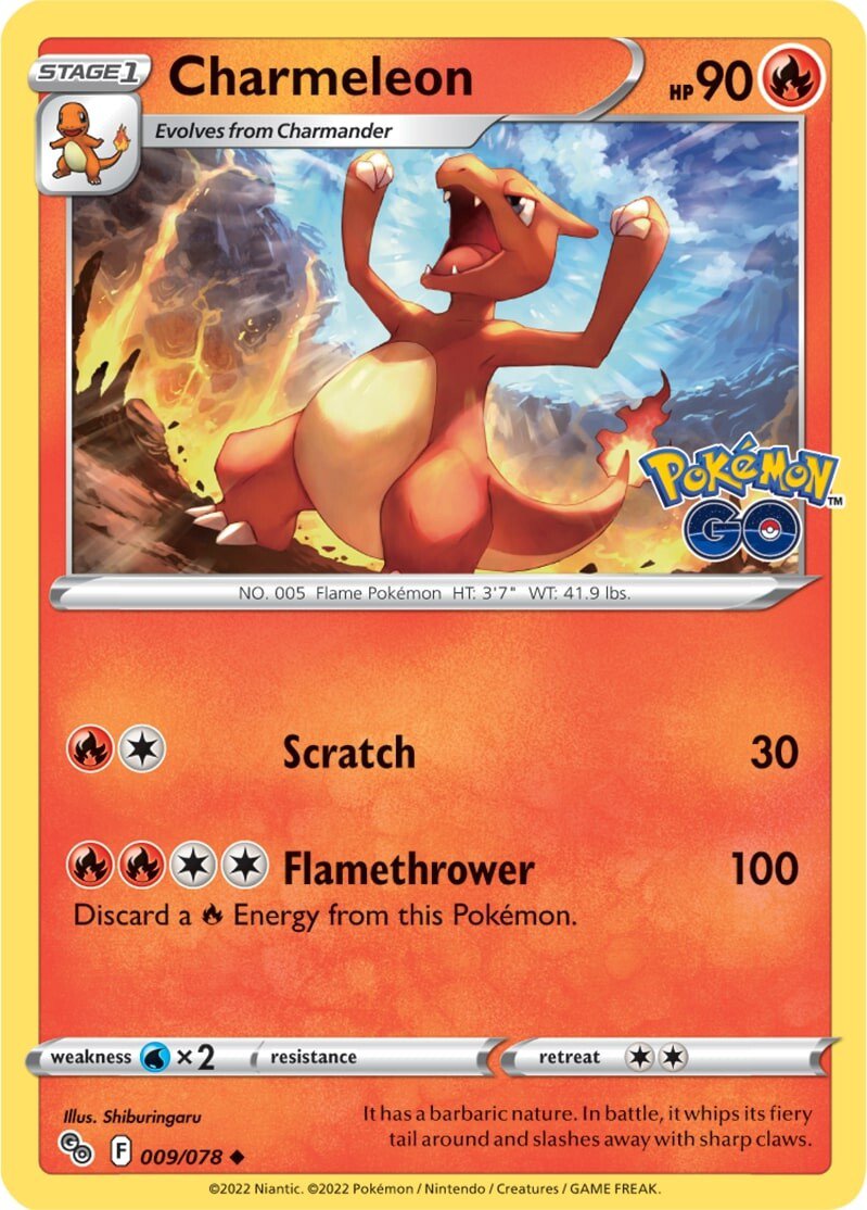 Charmeleon (009/078) [Pokémon GO] | Mega City Incorporated