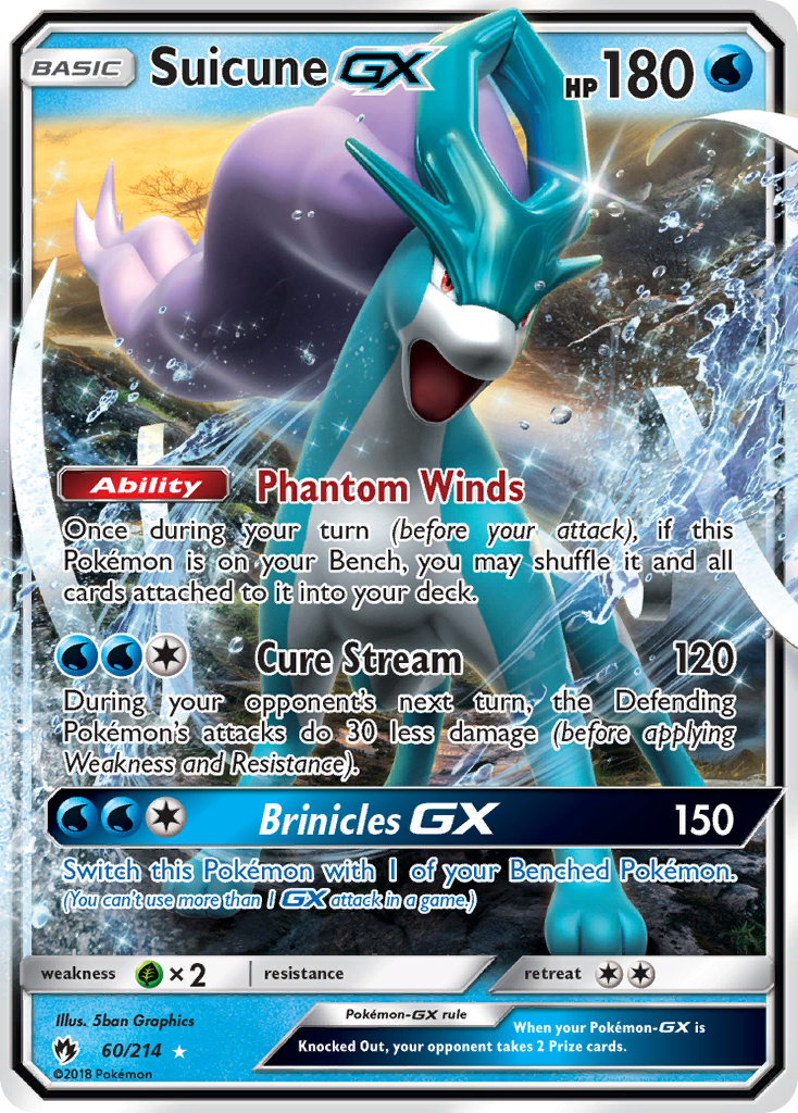 Suicune GX (60/214) [Sun & Moon: Lost Thunder] | Mega City Incorporated