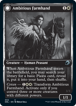 Ambitious Farmhand // Seasoned Cathar [Innistrad: Double Feature] | Mega City Incorporated