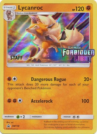Lycanroc (SM118) (Staff Prerelease Promo) [Sun & Moon: Black Star Promos] | Mega City Incorporated