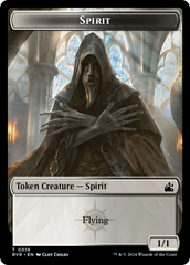 Spirit (0018) // Rhino Double-Sided Token [Ravnica Remastered Tokens] | Mega City Incorporated