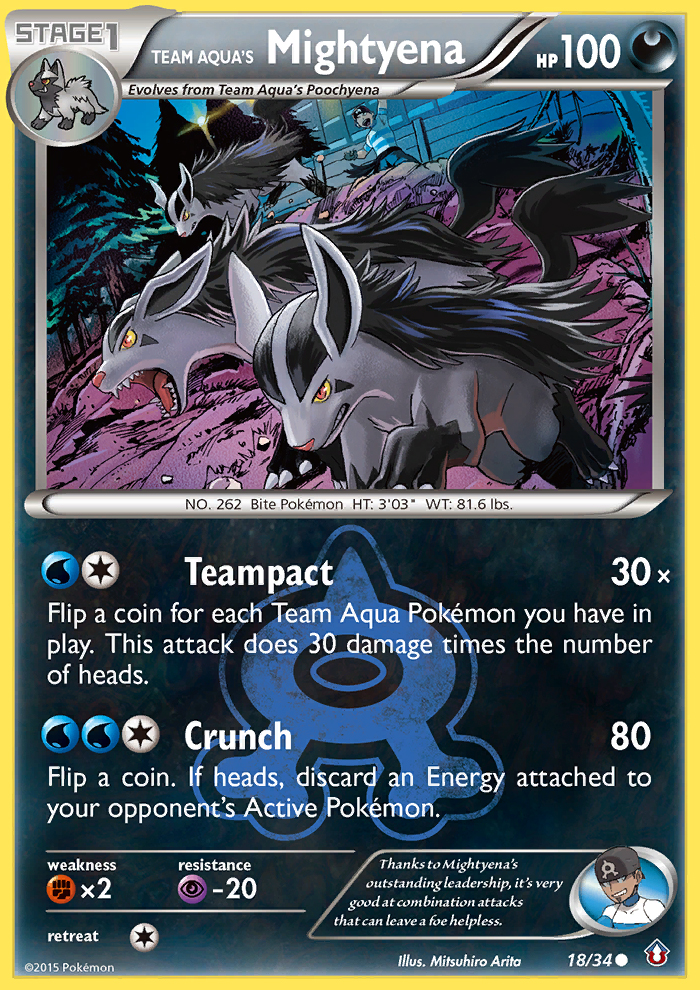 Team Aqua's Mightyena (18/34) [XY: Double Crisis] | Mega City Incorporated