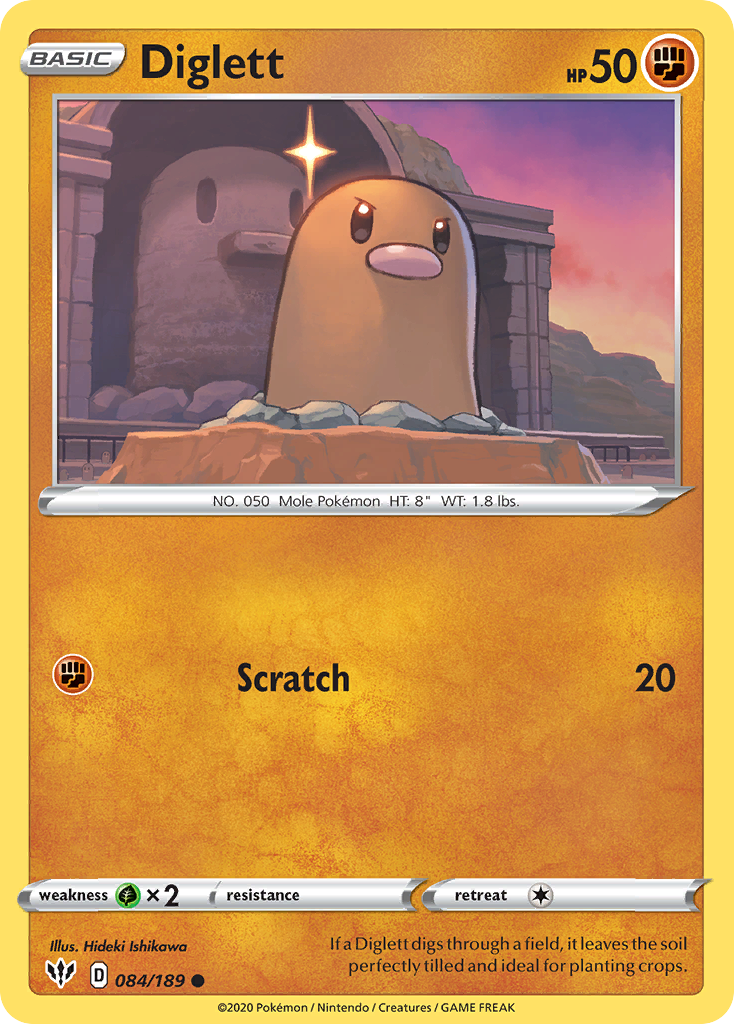 Diglett (084/189) [Sword & Shield: Darkness Ablaze] | Mega City Incorporated