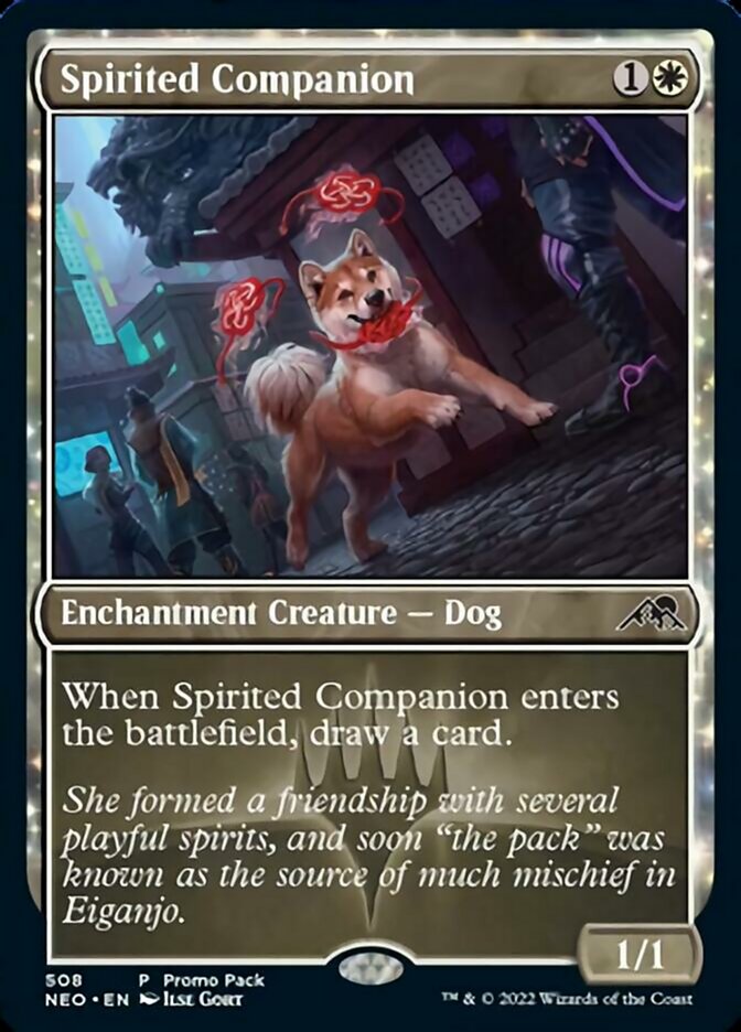 Spirited Companion (Promo Pack) [Kamigawa: Neon Dynasty Promos] | Mega City Incorporated