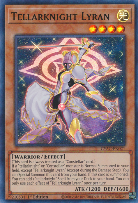 Tellarknight Lyran [CYAC-EN021] Super Rare | Mega City Incorporated