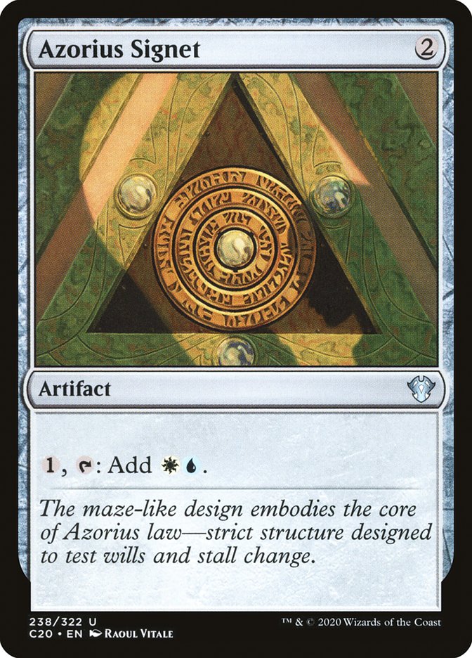 Azorius Signet [Commander 2020] | Mega City Incorporated