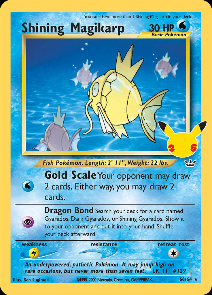 Shining Magikarp (66/64) [Celebrations: 25th Anniversary - Classic Collection] | Mega City Incorporated