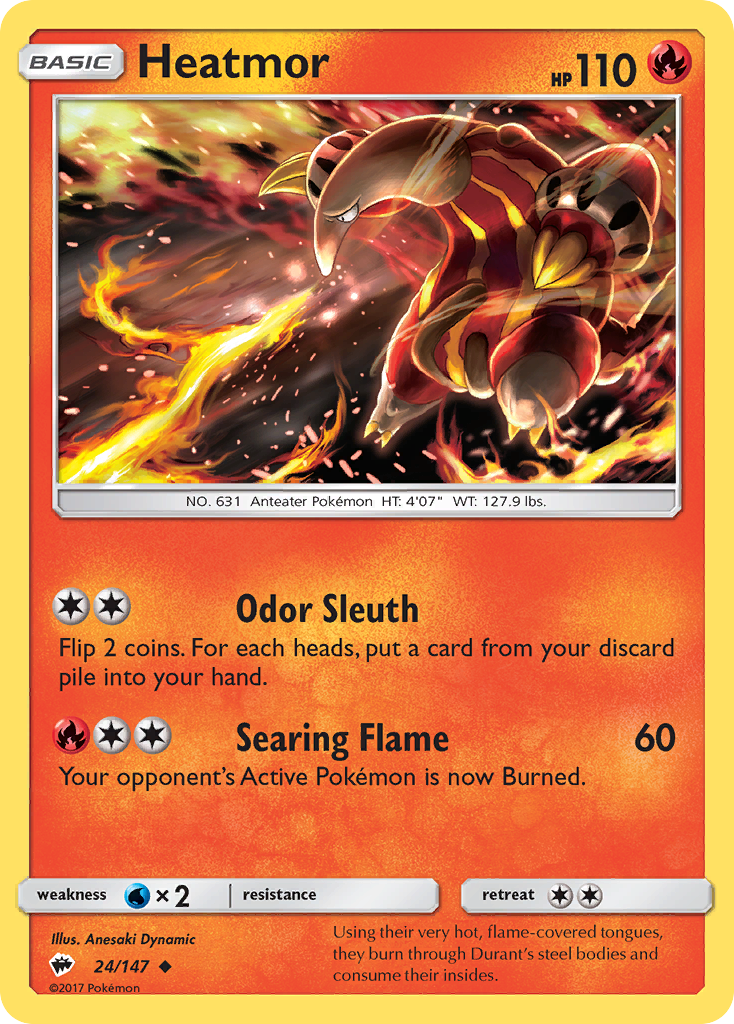 Heatmor (24/147) [Sun & Moon: Burning Shadows] | Mega City Incorporated