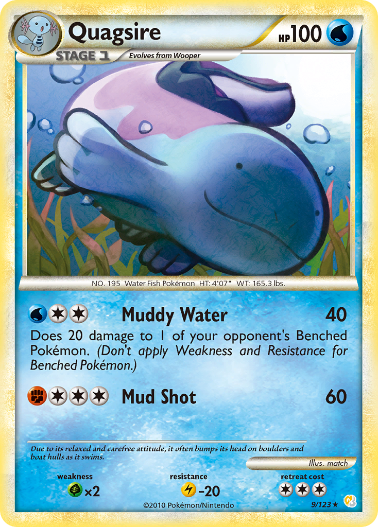 Quagsire (9/123) [HeartGold & SoulSilver: Base Set] | Mega City Incorporated