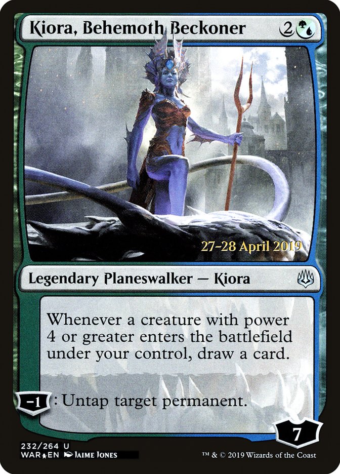 Kiora, Behemoth Beckoner  [War of the Spark Prerelease Promos] | Mega City Incorporated