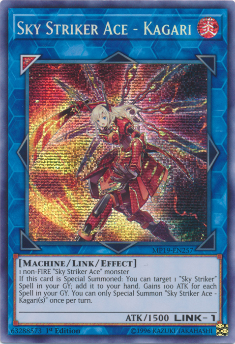 Sky Striker Ace - Kagari [MP19-EN257] Prismatic Secret Rare | Mega City Incorporated