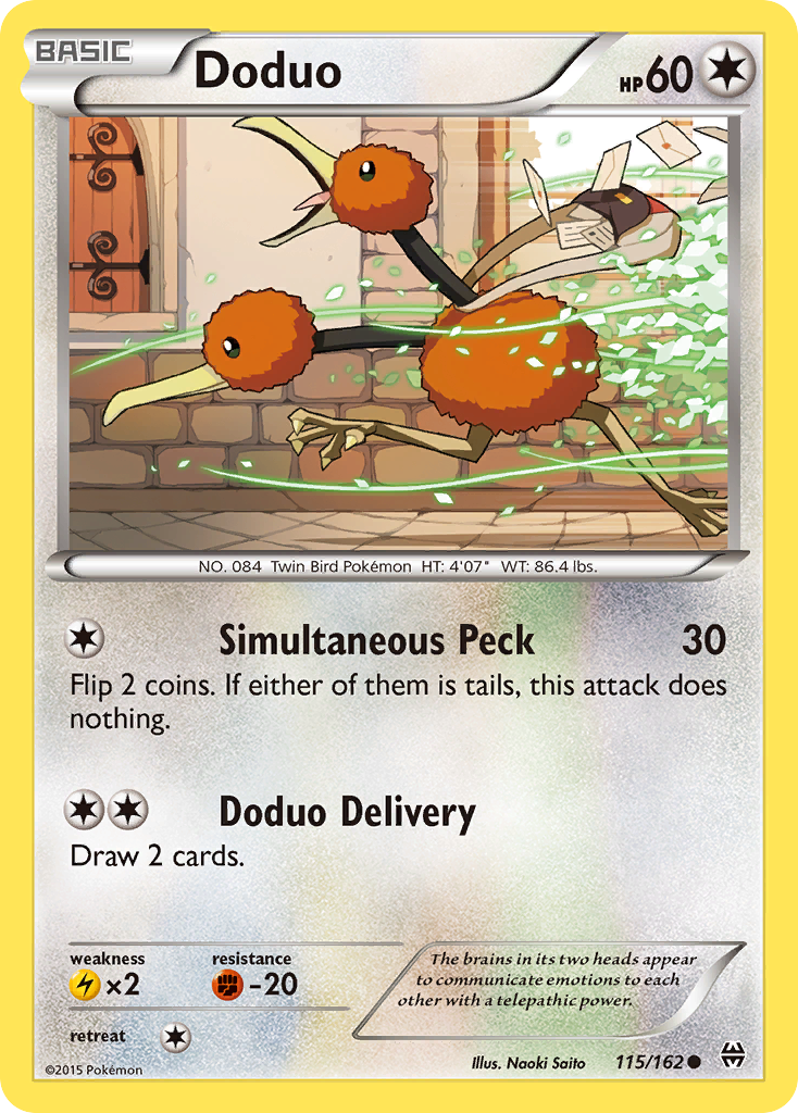 Doduo (115/162) [XY: BREAKthrough] | Mega City Incorporated